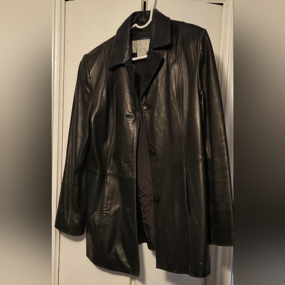 Leather Jacket Black, Nine West